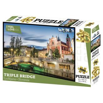 Sestavljanka 3D - Ljubljana 500 kos 61x46cm I Feel Slovenia