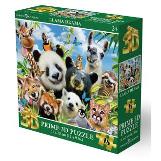Sestavljanka 3D - Lama drama Selfie 48 kos 31x23cm
