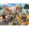 Sestavljanka 3D - Afrika Selfie 63 kos 31x23cm